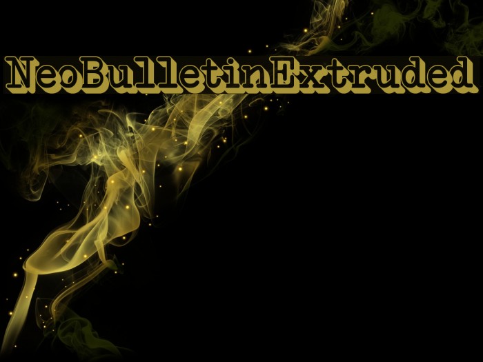NeoBulletinExtruded Font examples