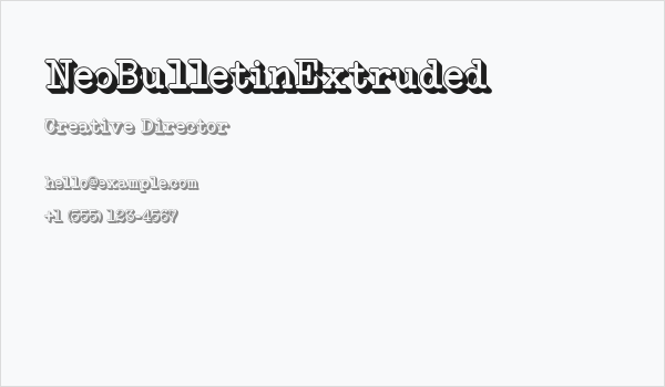 NeoBulletinExtruded Business Card