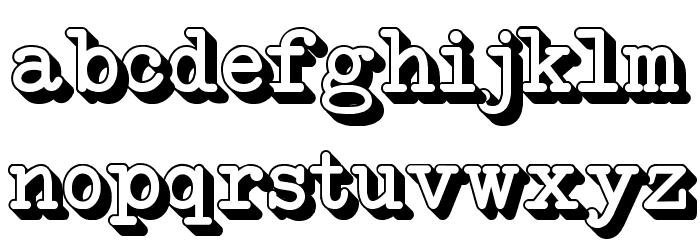 NeoBulletinExtruded Font LOWERCASE