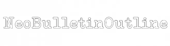 NeoBulletinOutline  免费字体下载