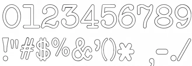 NeoBulletinOutline Font OTHER CHARS