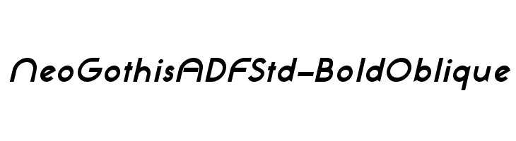 NeoGothisADFStd-BoldOblique Font