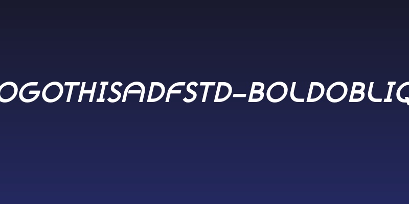 NeoGothisADFStd-BoldOblique Social Header