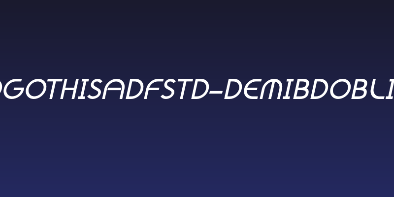 NeoGothisADFStd-DemiBdOblique Social Header
