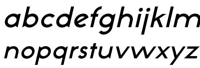 NeoGothisADFStd-DemiBdOblique Font LOWERCASE