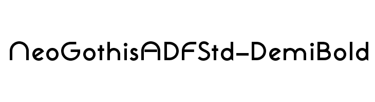 NeoGothisADFStd-DemiBold  Descarca Fonturi Gratis