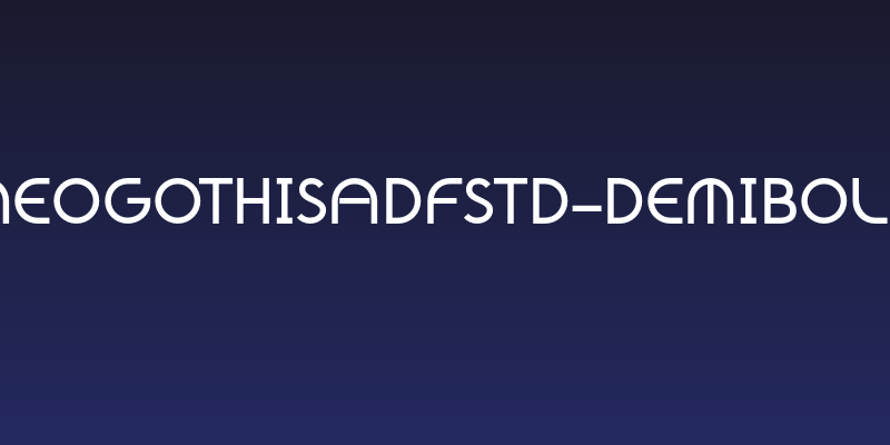 NeoGothisADFStd-DemiBold Social Header