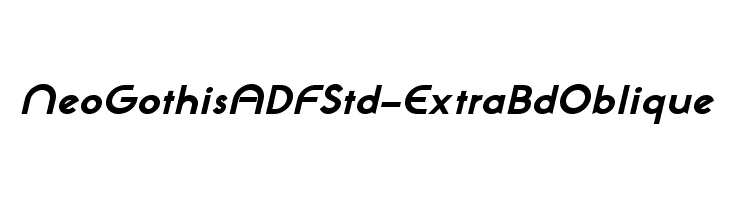 NeoGothisADFStd-ExtraBdOblique  नि: शुल्क फ़ॉन्ट्स डाउनलोड