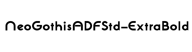 NeoGothisADFStd-ExtraBold Font