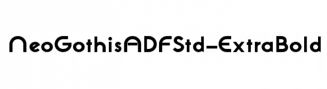 NeoGothisADFStd-ExtraBold  Fuentes Gratis Descargar