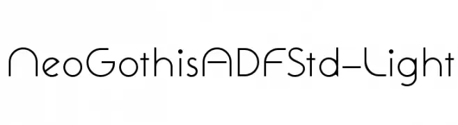 NeoGothisADFStd-Light  Fuentes Gratis Descargar