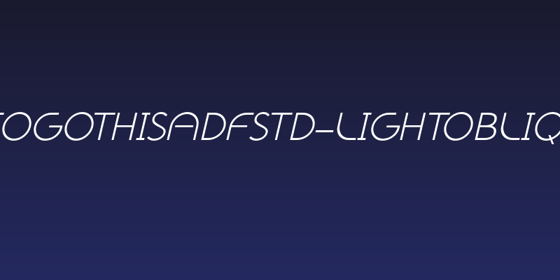 NeoGothisADFStd-LightOblique Social Header