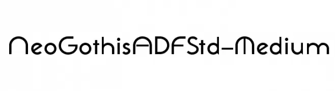 NeoGothisADFStd-Medium  Fuentes Gratis Descargar