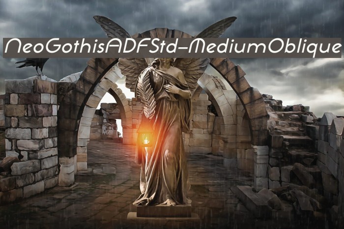NeoGothisADFStd-MediumOblique Font examples