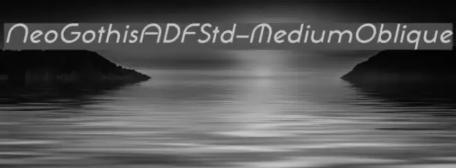 NeoGothisADFStd-MediumOblique Font examples