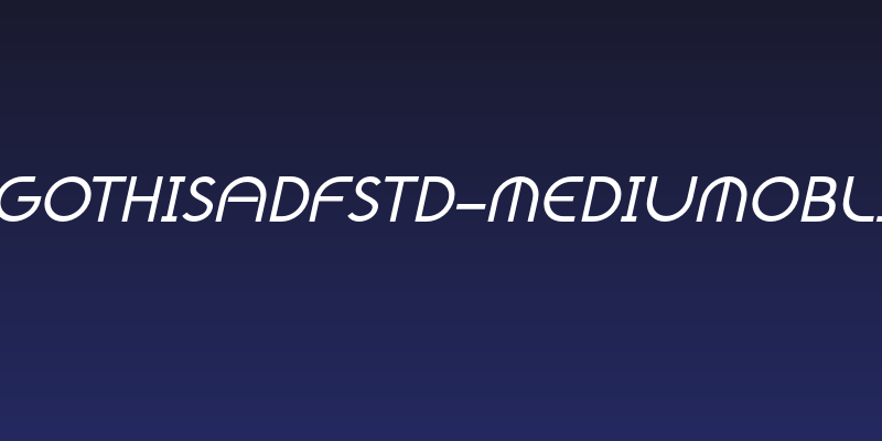 NeoGothisADFStd-MediumOblique Social Header