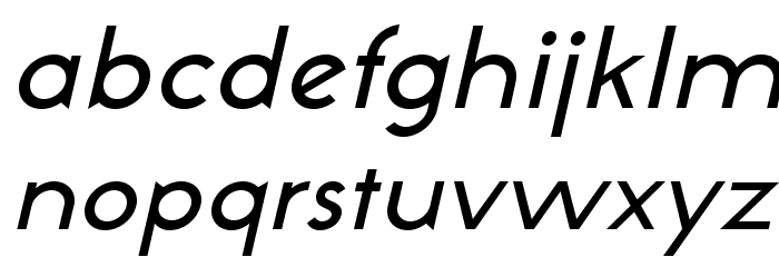NeoGothisADFStd-MediumOblique Font LOWERCASE