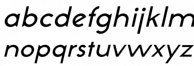 NeoGothisADFStd-MediumOblique Caratteri MINUSCOLO