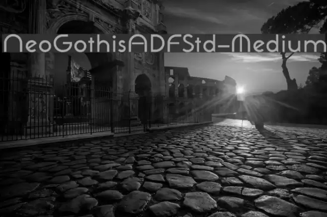 NeoGothisADFStd-Medium Fonte examples