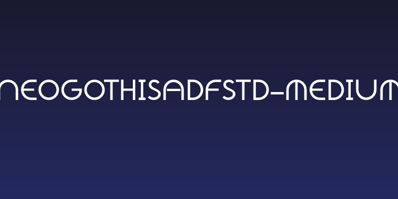NeoGothisADFStd-Medium Social Header
