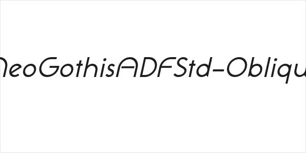 NeoGothisADFStd-Oblique Logo