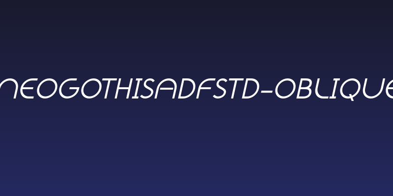 NeoGothisADFStd-Oblique Social Header