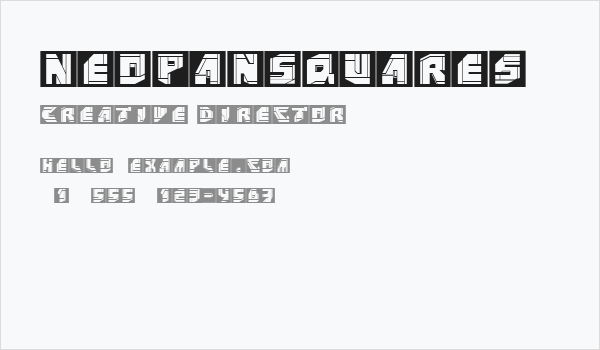 NeoPanSquares Business Card