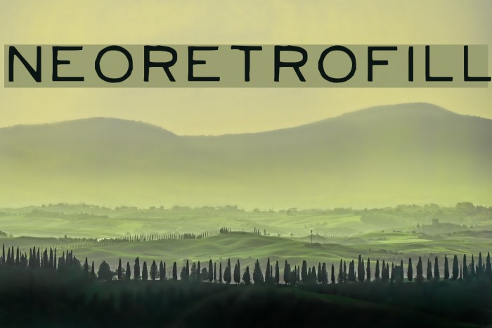 NeoRetroFill Font examples