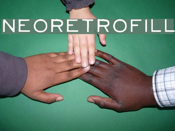 NeoRetroFill Font examples