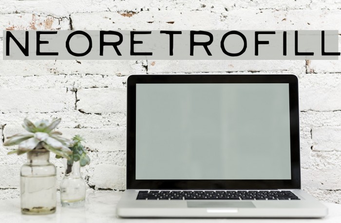 NeoRetroFill Font examples