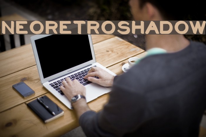 NeoRetroShadow Font examples