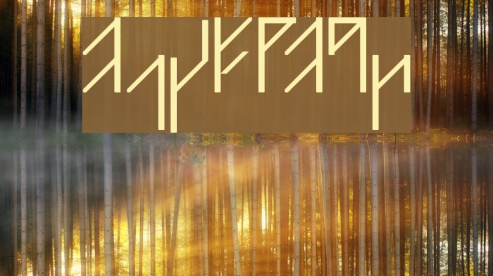 NeoRunic Font examples
