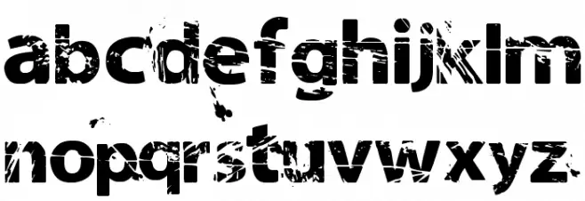 NeoTrash Bold Font LOWERCASE
