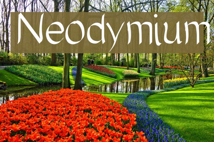 Neodymium Font examples