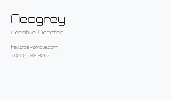 Neogrey Business Card