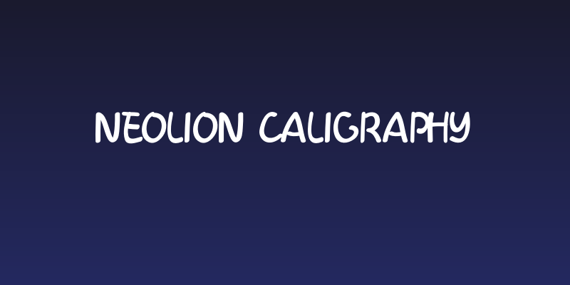 Neolion Caligraphy Social Header