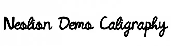 Neolion Demo Caligraphy  नि: शुल्क फ़ॉन्ट्स डाउनलोड