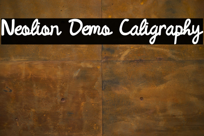 Neolion Demo Caligraphy Example 2