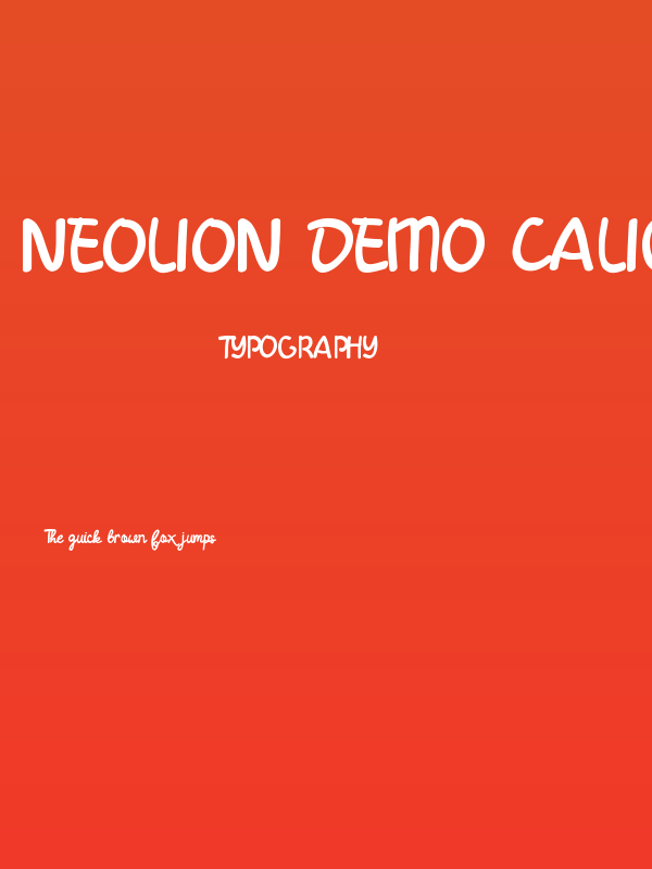 Neolion Demo Caligraphy Poster