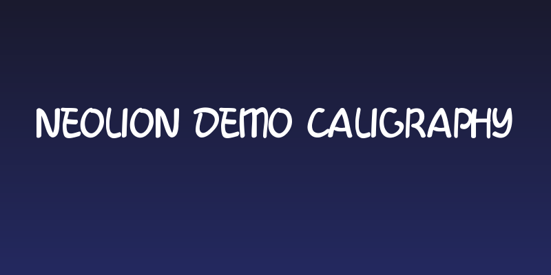 Neolion Demo Caligraphy Social Header