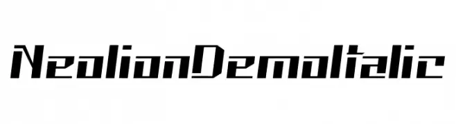 Neolion Demo Italic  Скачать бесплатные шрифты