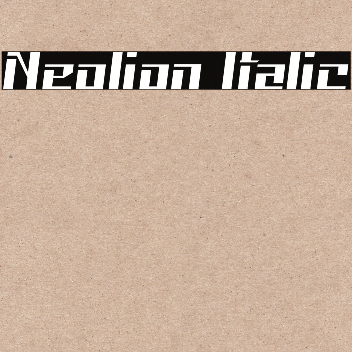 Neolion Italic Font examples