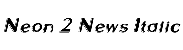 Neon 2 News Italic  Fuentes Gratis Descargar