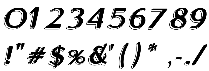 Neon 2 News Italic Font OTHER CHARS