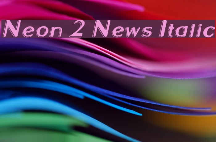 Neon 2 News Italic Font examples