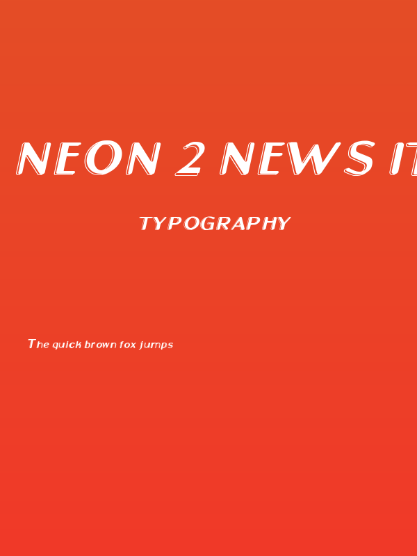 Neon 2 News Italic Poster