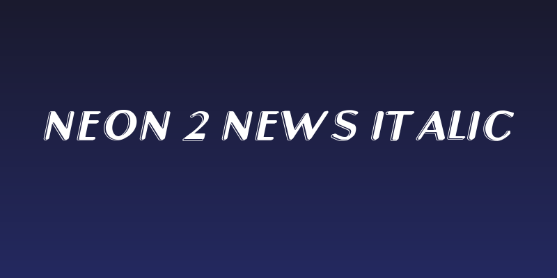 Neon 2 News Italic Social Header