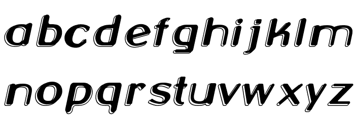 Neon 2 News Italic Font LOWERCASE