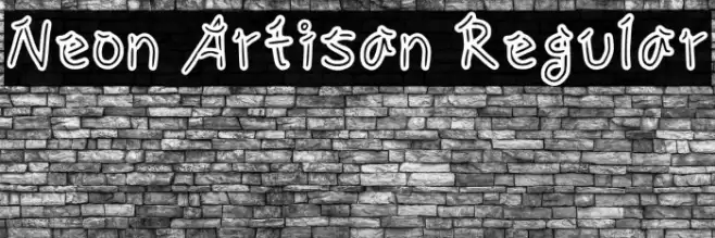 Neon Artisan Regular Font examples