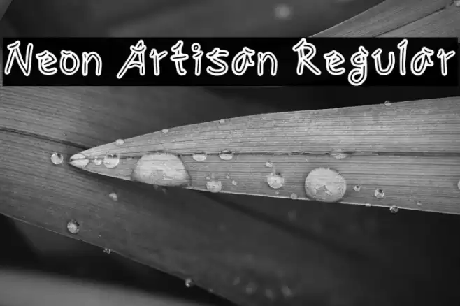 Neon Artisan Regular Font examples